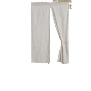 Japanese minimalist beige linen door curtain for kitchen or bedroom partition