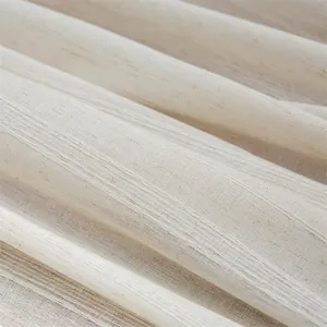 Rechthoekig beige linnen tafelkleed met ademende effen geweven stof voor huisdecoratie