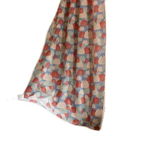 Blauwe jacquard gebreide deken met rustieke pompoenpatronen voor vintage decor