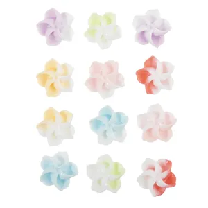 Colorful resin plumeria flower charms for DIY jewelry and hair accessory making