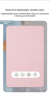 Close-up of pink lightweight nylon fabric showing its durable and smooth texture