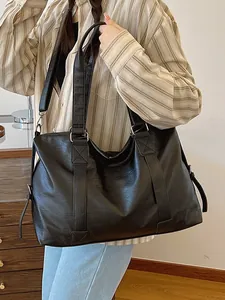 Damen Große Kapazität Tragetasche Mode Weich PU Leder Handtasche Vintage Schultertasche Für Reisen Alltag Pendeln Umhängetasche