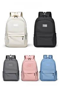 Détails de sacs à dos en nylon grande capacité en rose, noir, gris et bleu