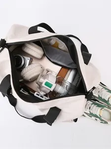 Waterproof cream travel bag with large capacity and dry-wet separation pocket