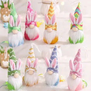 Adornos Colgantes de Peluche de Gnomo de Pascua Decoraciones de Pared para Fiesta de Primavera para Hogar Oficina Regalos
