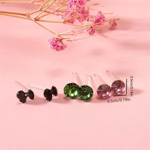 Detailed shot of fruit-colored resin studs and crystals with a 0.5cm diameter size