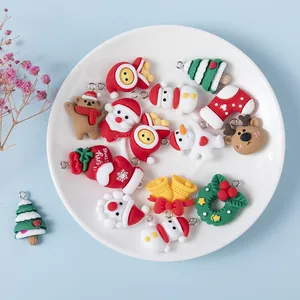 Ciondoli natalizi in resina con Babbo Natale e albero per gioielli fai-da-te