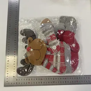 Size measurement of a plush Christmas reindeer curtain buckle showing 30cm length