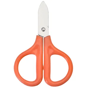 Precision DIY craft scissors with ergonomic orange handle for jewelry making and sewing