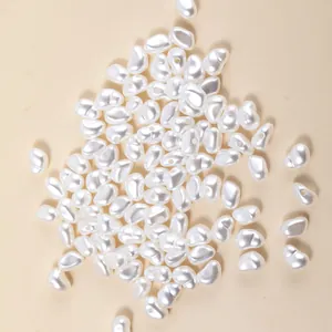 100 Stuks Witte Acryl Barok Imitatie Kunstparel Losse Kralen Voor DIY Sieraden Maken Handgemaakte Ketting Armband Accessoires