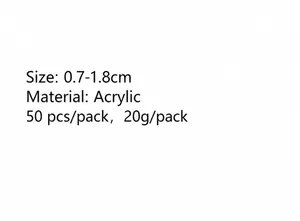 Maatspecificaties voor acryl imitatieparels van 0,7 cm tot 1,8 cm voor DIY sieraden