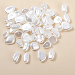 Acryl Onregelmatige Imitatie Kunstparel Losse Kralen Voor DIY Handgemaakte Oorbellen Armband Haarpeld Sieraden Maken Accessoires Witte Kunstparelmoer Kralen