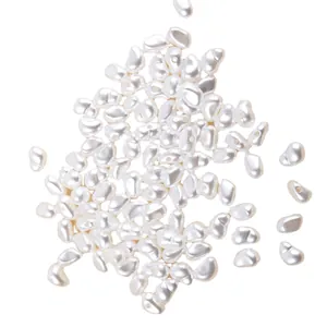 Witte acryl barokparels met gat voor het maken van DIY-sieraden en handwerken
