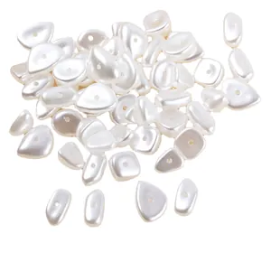 50 stuks onregelmatige witte acryl parels met glanzende afwerking voor DIY sieraden