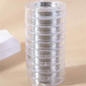 Stack of 10 rolls of 0.3mm silver beading wire for DIY jewelry making and crafting