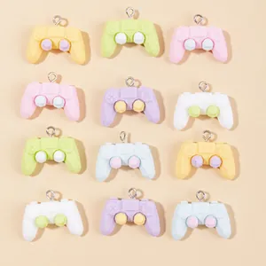 Resin Game Controller Charms For DIY Jewelry Making Macaron Color Handle Pendants For Earring Keychain Craft Accessories