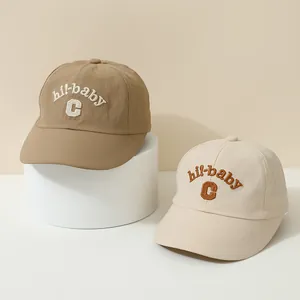 Detail of breathable mesh holes and high-quality embroidery on kids baseball cap