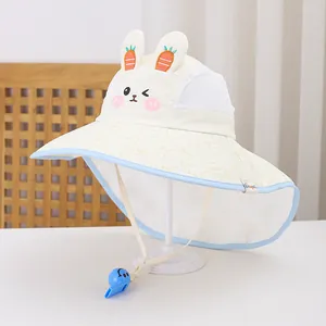 Dettaglio cappello sole bimbi con tesa larga, rete traspirante e fischietto decorativo