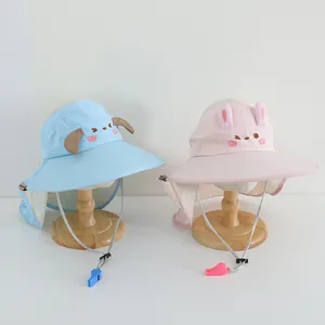 Détails du chapeau de soleil enfant avec protège-nuque et sifflet de serrage