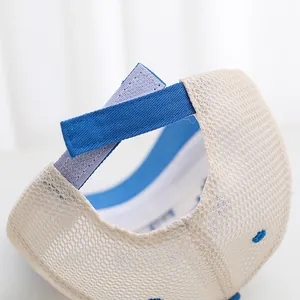 Kids breathable mesh baseball cap with adjustable velcro strap and BOSTON letter detail