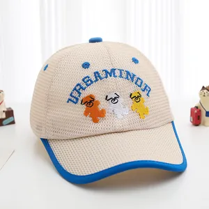 Breathable mesh baby baseball cap with colorful bears and Ursaminor embroidery