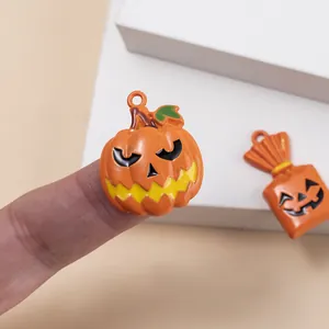 Ciondoli Halloween zucca e sacchetto di caramelle per gioielli fai da te e orecchini
