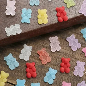 Mini Polymer Clay Gummy Bear Charms Mixed Colors Sugar Coated Bear Cabochons For DIY Crafts Phone Case Decor Jewelry Making
