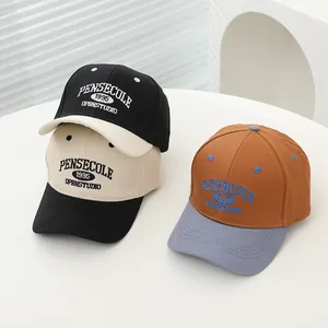 Kids color-block baseball cap with 1995 embroidery for boys and girls aged 3-8