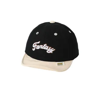 Casquette de baseball en coton pour bébé avec broderie Fantasy et motif marguerite noire