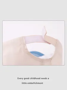 Close-up of adjustable hook and loop strap on a cute kids bunny ear baseball cap