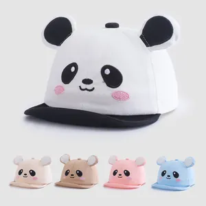 Baby Cartoon Panda Baseball Cap Cotton Blend Breathable Soft Brim Sun Hat For Toddler Infant Boys Girls Outdoor Accessory