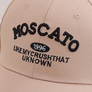Casquette de baseball beige pour enfants avec broderie 1996 MOSCATO et style hip-hop