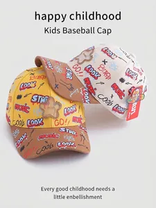 Casquette de baseball pour enfants avec graffiti LOOK en couleurs contrastées