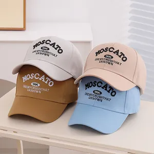 Casquette de Baseball Brodée pour Enfants 1996 Moscato Lettre Imprimé Mélange Coton Chapeau Protection Solaire Garçons Filles Hip Hop Ajustable