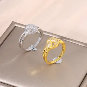 Sonnen- und Mond-Paarringe aus Kupfer mit Zirkonia in Gold und Silber-Finish