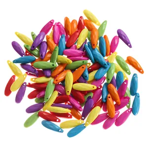 Bunte facettierte Acrylperlen in Tropfenform mit Loch für DIY-Schmuck und Handwerk