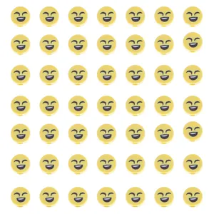 Πίνακας 7x7 με κίτρινες χάντρες smiley face για χειροποίητα κοσμήματα DIY και κατασκευές