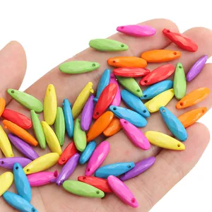 Bunte facettierte Acrylperlen in Tropfenform für DIY Halsketten und Armbänder