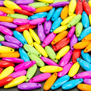 Bunte facettierte Acrylperlen in Wassertropfenform für DIY-Schmuckherstellung