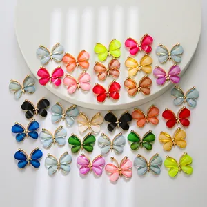 Colorful acrylic butterfly shoe charms for DIY garden clogs and creative accessories