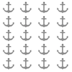 Set van 20 grijze ankerhangers voor DIY-sieraden en sleutelhangeraccessoires