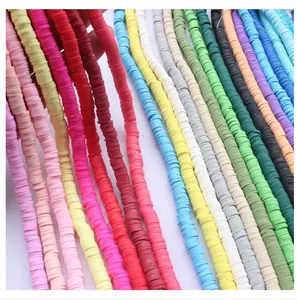 Set de cuentas heishi de arcilla polimérica de 6mm para joyería artesanal DIY
