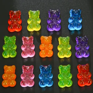 Transparente bunte Harz-Gummibärchen-Anhänger für DIY-Handwerk und Schmuckherstellung