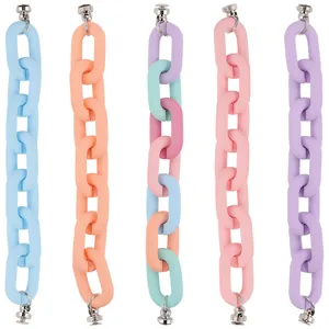 Macaron Resin Phone Chain Strap Anti-lost Frosted Solid Color Minimalist Phone Case Chain Decoration DIY Accessories For Women