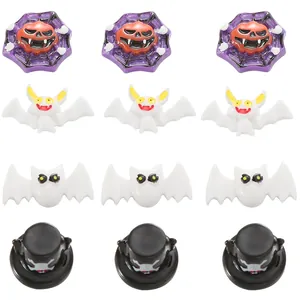 Halloween Breloques DIY en Résine Chauve-souris Toile d'araignée Citrouille Haut-de-forme Pour Coque Téléphone Accessoires Cheveux Décoration