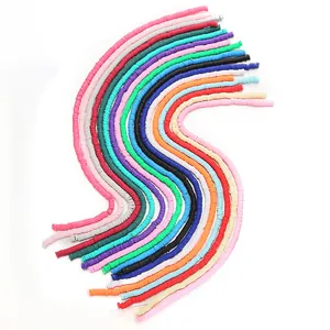Colorful 6mm polymer clay heishi beads in S-curve arrangement for DIY jewelry making