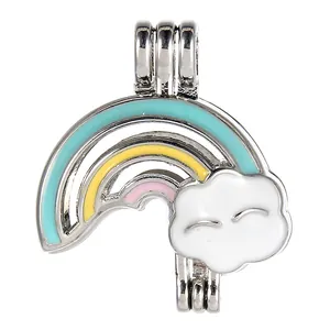 Regenboog wolk kooihanger met pastel emaille voor doe-het-zelf sieraden maken
