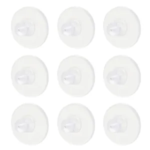 9-piece set of bullet-style earring backs with large clear disc stabilizers for heavy earrings