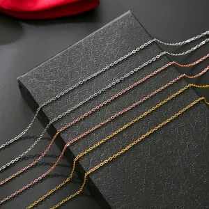 14K Gold Plated Copper Cable Chain Necklace With Lobster Clasp Extender Chain Minimalist DIY Jewelry For Women Daily Wear Gift