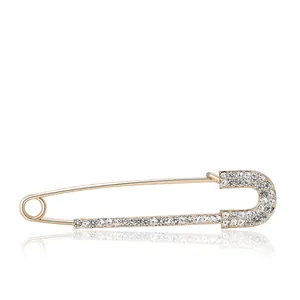 Squisita Spilla da Balia in Lega di Strass per Donna Oro Argento Scintillante Strass di Moda Pin di Abbigliamento Gioielli